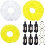 9 pi�ces tuyaux d'essence et d'huile transparent jaune (2 x 3. 5mm, 2. 5 x 5mm, 3 x 5. 5mm) + 6 pi�ces ...
