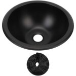 9 x 4in 304 evier rond en acier inoxydable facile � nettoyer 40mm orifice de drainage lave main pour ...