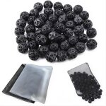 90 pcs aquarium fish tank filtre 18mm bio boules bio - balls pour filtration nettoyage (noir) + 15 x ...