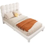 Gutent - 90 x 200 cm lit plat capitonn, tte de lit confortable, lgant et minimaliste - blanc