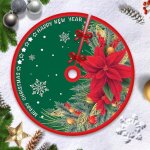 90cm jupe sapin de nol, couvre pied sapin noel, arbre de noel decoration, joyeux nol jupe d'arbre tapis ...