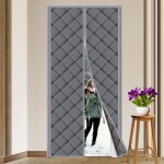Freosen - 90x210cm rideau porte isolation thermique magntique anti froid, obscurcissement, insonorisation ...