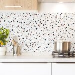 99dco - 2 bandeaux xl de crdence adhsifs pour cuisine - terrazzo provida multicolore - aluminium - ...