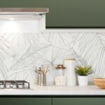 Lot de 2 cr�dence aluminum floral vert - 99deco - l120xh50cm ep. 3 mm