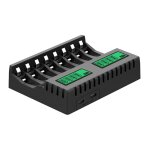 Chargeur de batterie cran lcd chargeurs intelligents intelligents  8 emplacements pour piles rechargeables ...