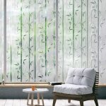 Aafgvc - film occultant fentre, film fenetre anti regard, film pour vitre motif bambou, brise vue anti ...