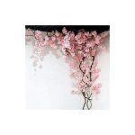 Fleur artificielle 105 cm faux cerisier fleur arbre 3 fourche sakura branche fleur artificielle soie ...