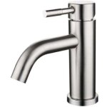 Aafgvc - robinet de lave - mains, robinet de lavabo mitigeur de lavabo en acier inoxydable bross� mat ...