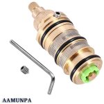 Aamunpa - thermostat de douche en laiton avec cartouche et poigne pour robinet mlangeur barre de douche, ...