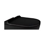 Toscohome - abattant de si�ge de toilette en plastique noir mat