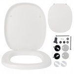 Abattant wc pour cersanit facile ? duroplast antibact�rien ? fixations en acier inoxydable ? d�clipsable ...