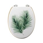 Abattant wc d�co  havane  46cm blanc