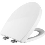 Abattant wc forme o, cuvette toilette avec frein de chute, lunette wc avec fermeture en douceur, lunette ...