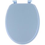 Abattant wc mdf 18 pouces attaches plastiques - bleu clair tendance