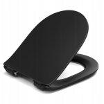 Abattant wc slim noir mat pour deante peonia ? frein de chute, antibact�rien