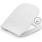 Abattant wc slim pour roca debba ? fermeture amortie, antibact�rien, d�clipsable