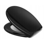 Abattant wc universel r�glable noir ? pour ko?o / roca / cersanit ? antibact�rien