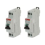 Abb - lot de 2 disjoncteurs ph + n raccordement vis 2a - 4, 5ka - courbe c