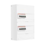 Tableau 2 ranges pr - quip 2 inter. diff. 40a + 8 disjoncteurs - abb