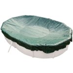 Well2wellness - bche de couverture ovale 540x350 cm vert avec surdimensionnement t & hiver piscine ...