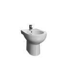 Bidet sur pied en céramique blanc brillant - claris Bidet sur pied en céramique blanc brillant - claris