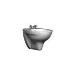 Bidet suspendu en c�ramique blanc brillant - eneo