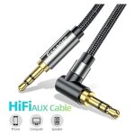 Able jack, stéréo câble jack vers jack audio câble, audio 3, 5mm male male 90 degrés auxiliaire en nylon ... Able jack, stéréo câble jack vers jack audio câble, audio 3, 5mm male male 90 degrés auxiliaire en nylon ...