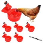 Abreuvoir automatique pour poules, kit avec foret de 9 mm, mangeoire pour poules, canards, oies, dindes, ...