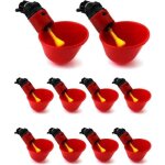 Abreuvoir automatique volaille plastique 10 pcs pour poules oiseaux caille pigeon seau 25mm