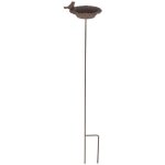 Bain oiseau  piquer s - d 13, 7 x h 76, 5 cm - fonte, mtal - livraison gratuite
