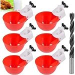 Abreuvoir pour poule, abreuvoir automatique pour volaille, lot de 6 abreuvoir poules, distributeur d'eau ...