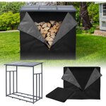 Abri bois de chauffage, tagre rangement extrieur mtal, anthracite, xl 143 x 70 x 145, abri  bois ...