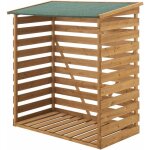 Helloshop26 - abri - bches couvert en sapin  toiture bitum 123 x 116 x 64 cm