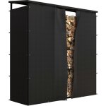 Abri bches range bches avec toit - 4 housses incluses - charge max. 2t - dim. 185l x 62l x 184h cm ...