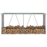 Bonnevie - abri à bûches avec toit, range bûches, abri de stockage à bois incliné acier galvanisé 330x84x152 ... Bonnevie - abri à bûches avec toit, range bûches, abri de stockage à bois incliné acier galvanisé 330x84x152 ...