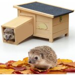 Abri cabane mangeoire hrisson refuge xtrieur en bois massif hibernation hiver hugo