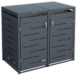 Trigano - abri cache poubelle double - 2 x 240l - anthracite
