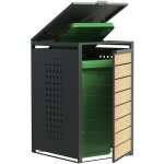 Gardiun - abri cache poubelle liam 68x80x116 cm en acier galvanisé abri modulaire pour bacs de recyclage ... Gardiun - abri cache poubelle liam 68x80x116 cm en acier galvanisé abri modulaire pour bacs de recyclage ...
