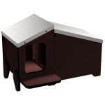 Abri pour canards avec nid 64�44�h44 cm en panneau ph�nolique