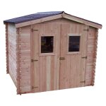 Habrita - foresta - abri dublin en madriers douglas 28mm sans plancher 5, 32m - du2421. 02n