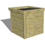 Abri franais - abri de jardin bois pin autoclave 27mm - 2, 14x2, 14m / 4, 6m2 - bac acier