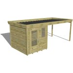 Abri français - abri de jardin bois pin autoclave 27mm - 5, 64x2, 64m / 14, 9m2 - bac acier - plancher ... Abri français - abri de jardin bois pin autoclave 27mm - 5, 64x2, 64m / 14, 9m2 - bac acier - plancher ...
