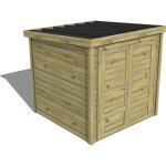Abri franais - abri de jardin bois trait 27mm, essentiel, 2, 1x2, 1m, 5m2