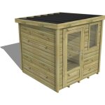 Abri fran�ais - abri de jardin bois trait� 27mm, essentiel, 2, 1x2, 1m, 5m2, plancher