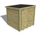 Abri franais - abri de jardin bois trait 27mm, essentiel, 2, 1x2, 1m, 5m2, plancher