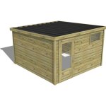 Abri fran�ais - abri de jardin bois trait� 27mm, essentiel, 3, 4x3, 4m, 12m2