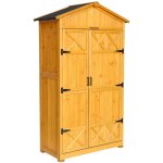 Abri de jardin 105 cm en bois. 6 espaces de rangement. l 105x p 55. 5 x h 178. 5cm