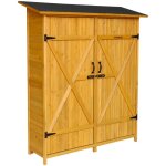 Abri de jardin 140 cm en bois. 4 espaces de rangement. l 140 x p 50 x h 162cm