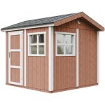 Abri de jardin qualit� premium 5, 9 m� - h252x250x294 cm - construction de panneaux lp smartside - avec ...
