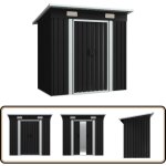 Abri de jardin anthracite acier - abri de jardin - abri mtallique - rangement extrieur - cabane de ...